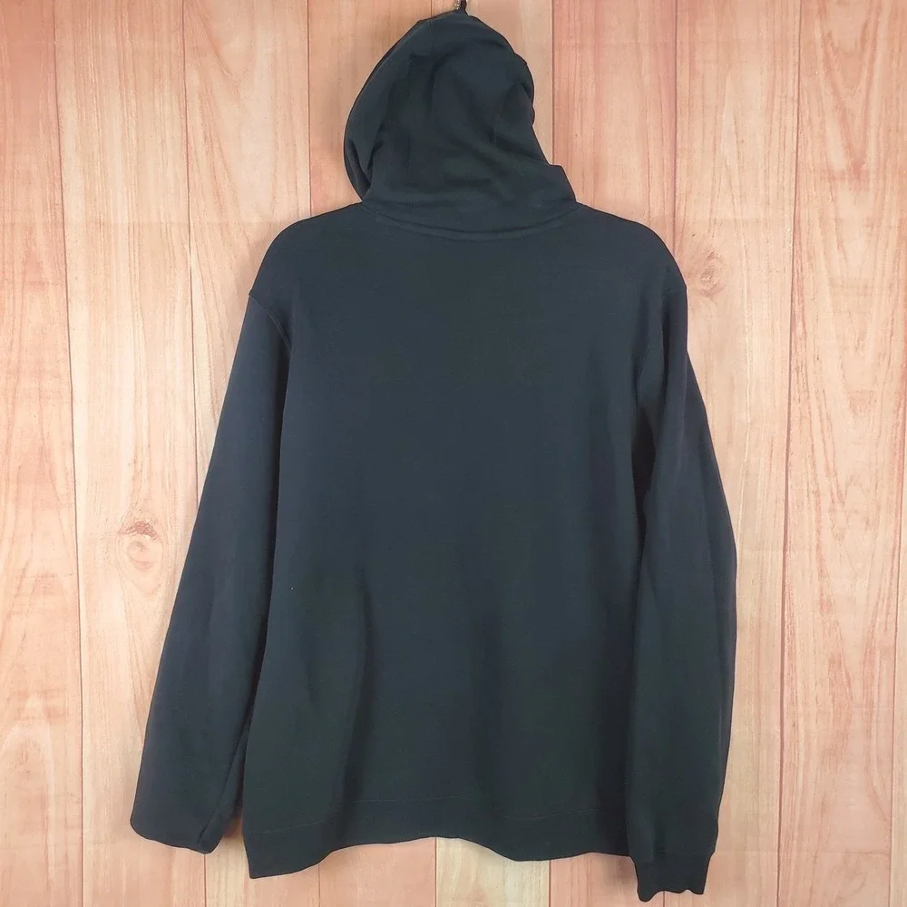 Nike Mens Hoodie Large Black Drawstring Long Sleeve Deion Sanders Pullover